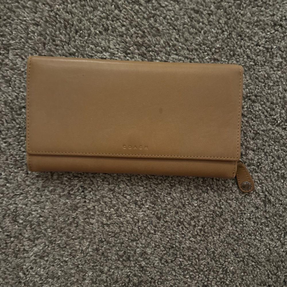 Coach Brown Leather Clutch Wallet